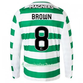 Camisolas de Futebol Celtic Brown 8 Equipamento Principal 2018/19 Manga Comprida
